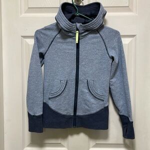 Ivivva | Slate Blue | Lightweight|Full Zipper | Thumbholes|Scuba Hoodie | Size 8